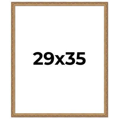 29x35 Frame Red Solid Wood Picture Frame Width 1.75 Inches | Interior Frame Depth 1 13/16 Inches