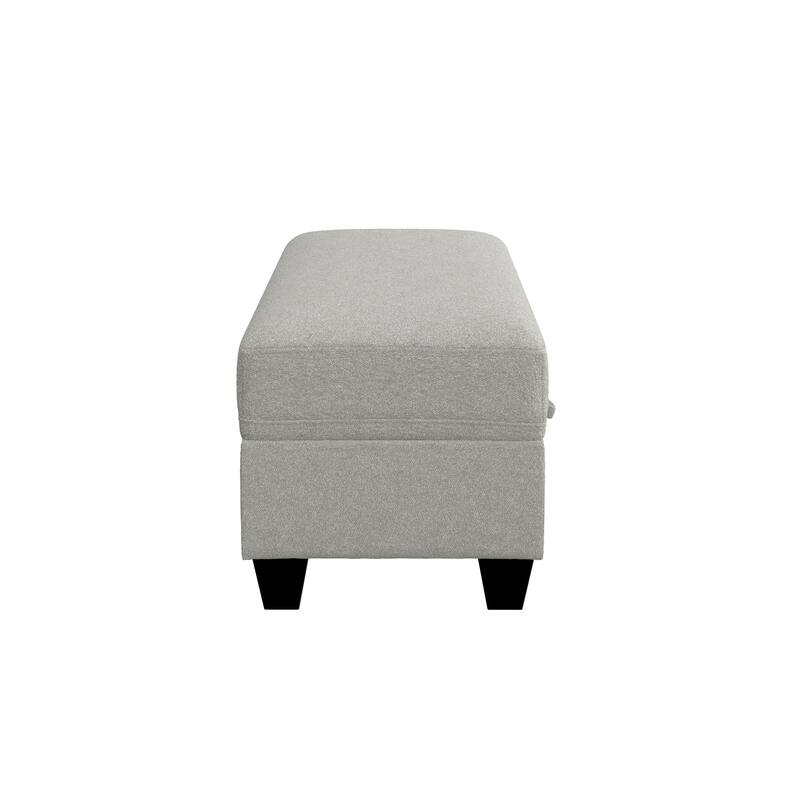 Gray Storage Ottoman