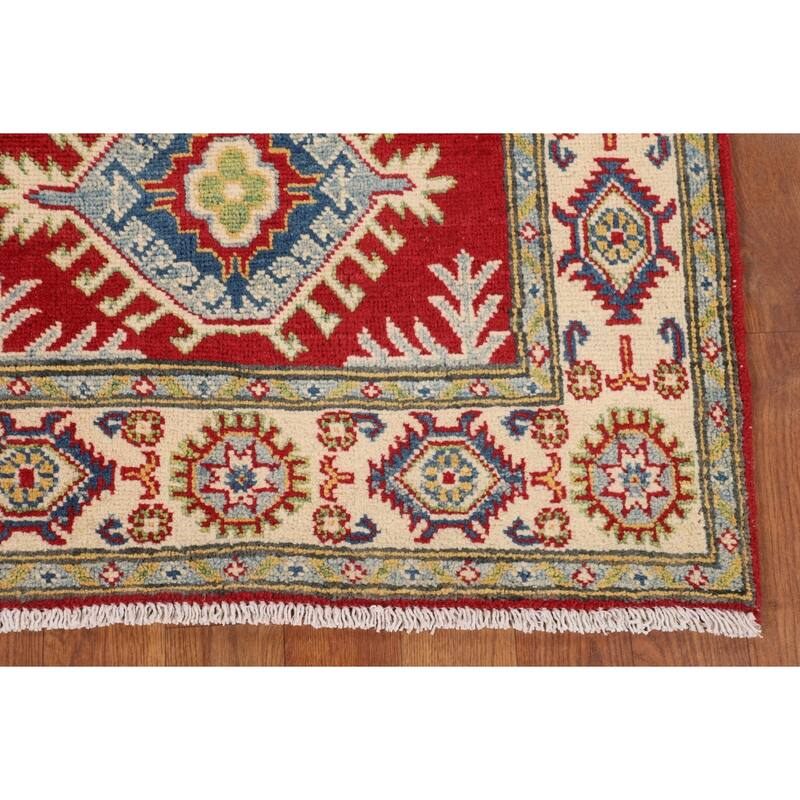 Traditional Red Kazak Oriental Foyer Rug Handmade Wool Carpet - 2'7" x 4'1"