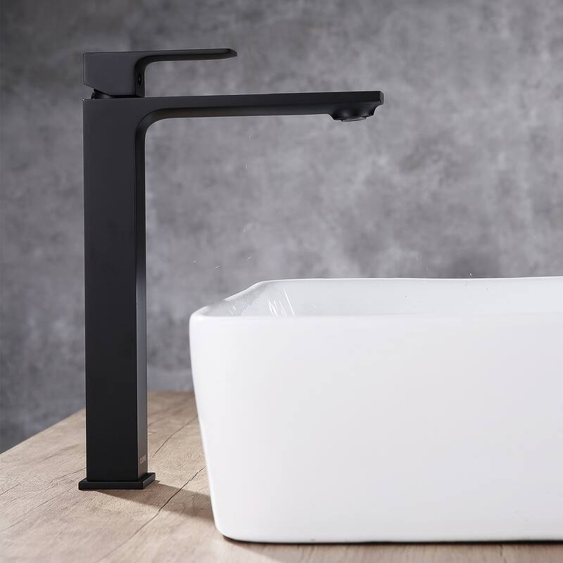 Single Handle Vessel Sink Bathroom Faucet With Pop Up Drain Assembly