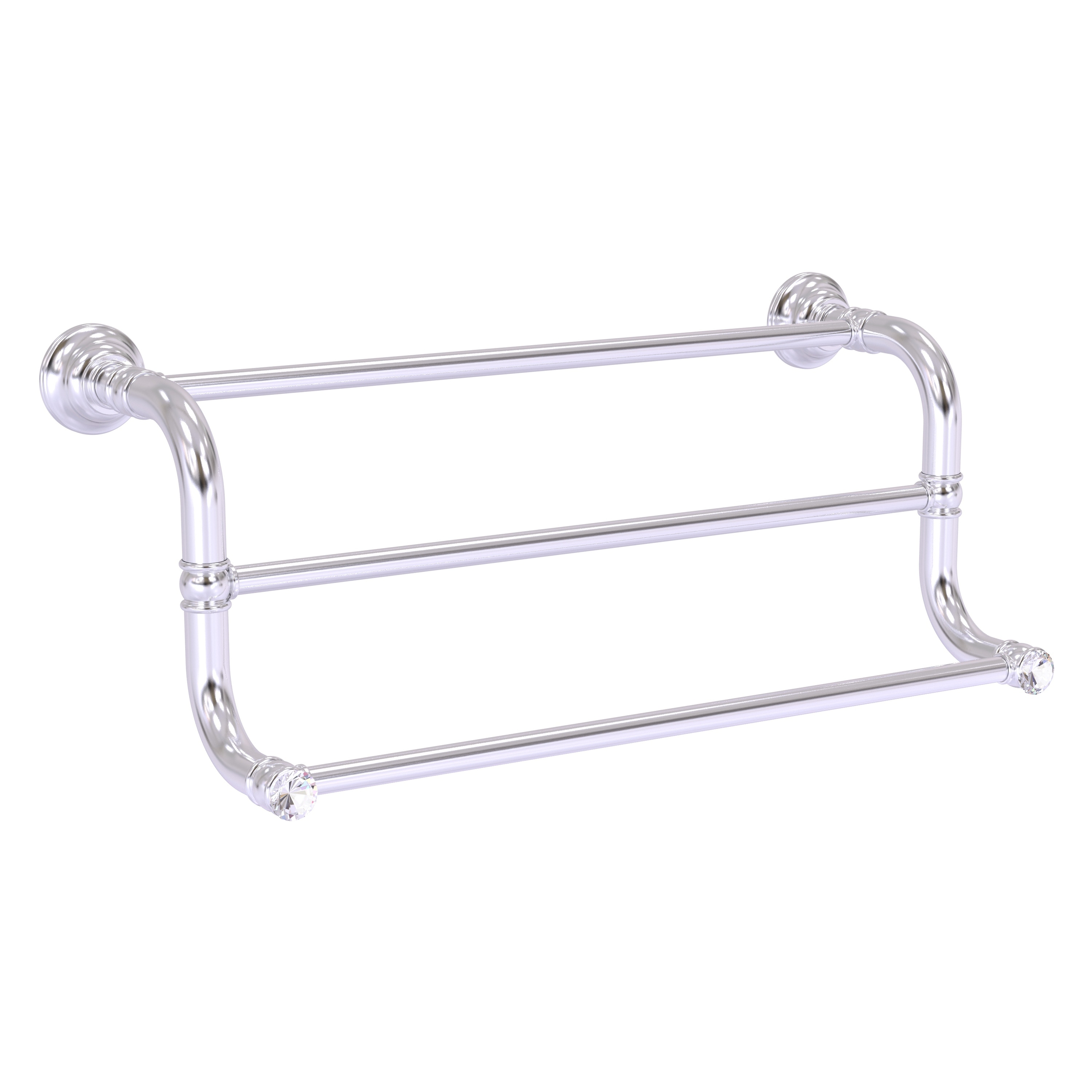Allied Brass Carolina Crystal 3 Bar Hand Towel Rack