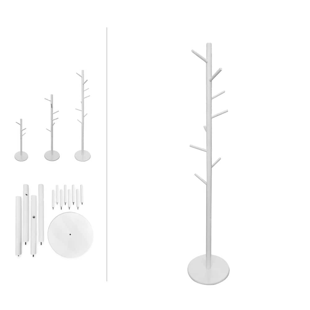 Made4Home Teylers Solid Wood 8-Hook Freestanding Coat Rack