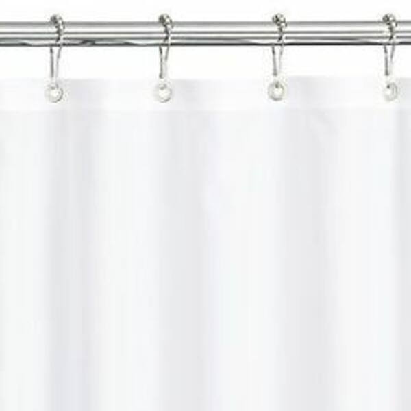 1pc Peva Waterproof Mesh Pocket Shower Curtain With Bath Storage