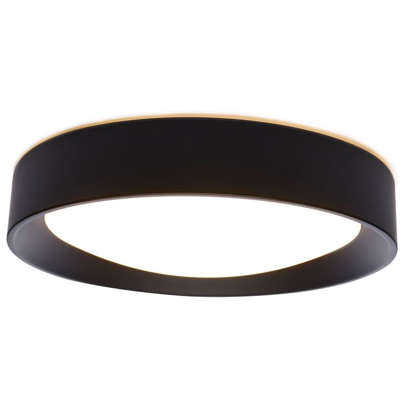 Selene 13 Inch LED Flush Mount CCT Selectable Black Finish