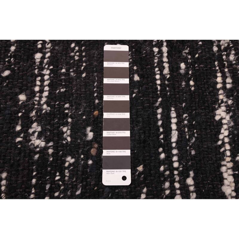 ECARPETGALLERY Hand-knotted Looma Black Wool Rug - 8'3 x 10'0