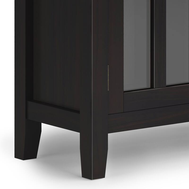 WYNDENHALL Stratford SOLID WOOD 30 inch Wide Low Storage Cabinet - 30"w x 14"d x 31" h