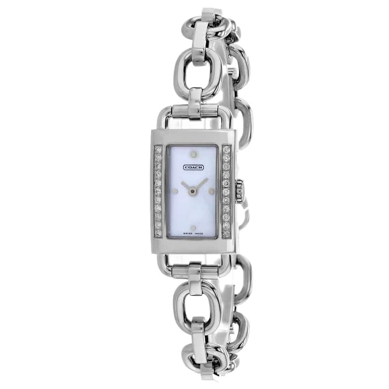 Coach Women's Mother of Pearl Silver Quartz White MOP Dial Watch - 14500465 - White MOP - 6 (36)