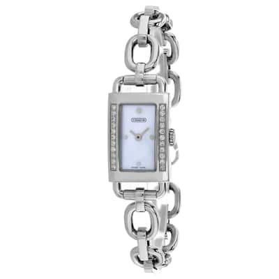 Coach Women's Mother of Pearl Silver Quartz White MOP Dial Watch - 14500465 - White MOP - 6 (36)