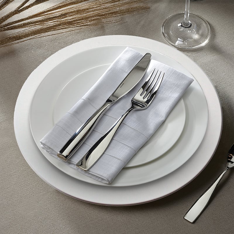 White Round Charger Plate 13" Set of 12 - 13" Dia x 0.5" H