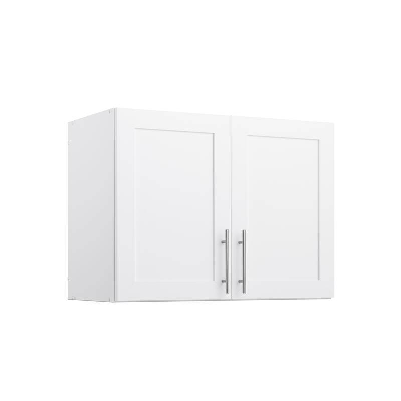 Prepac Elite Wall Cabinet with Panel Doors 16.75" D x 32" W x 24" H - 32 in W x 24 in H x 16.75 in D - White