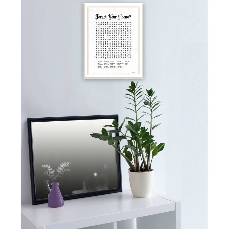 TrendyDecor4U Contemporary "Forgot Your Phone?" Framed Print Wall Art