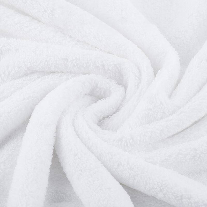 350GSM Softest Plush Fleece Towel Set Highly Absorbent Towels with Loop