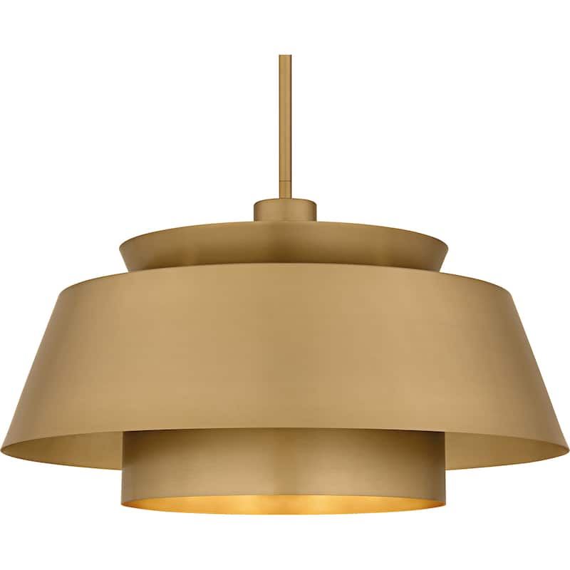 Lumi 3-Light Brushed Weathered Brass Pendant
