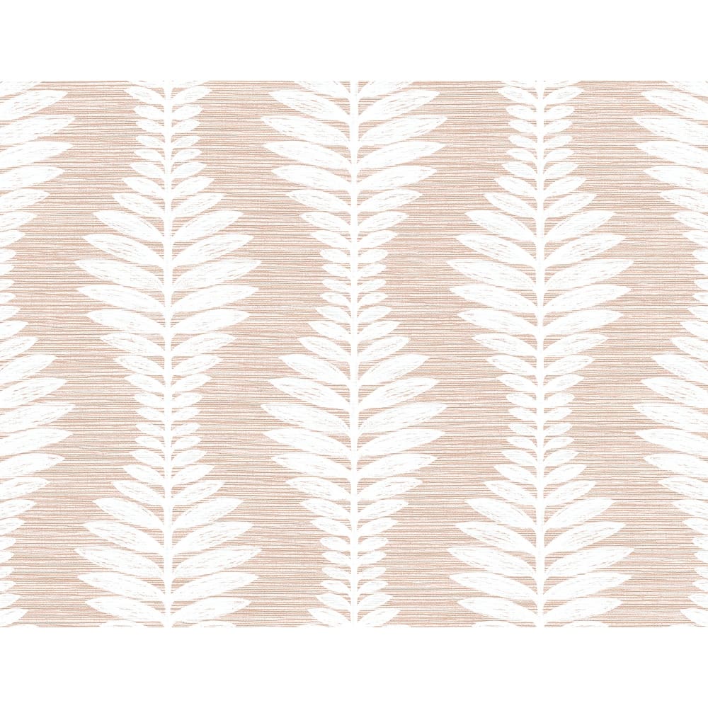 Lillian August Carina Leaf Ogee Embossed Vinyl Unpasted Wallpaper