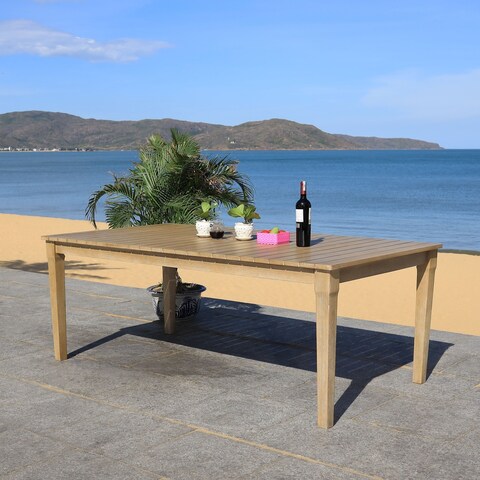 SAFAVIEH Couture Dominica Wooden Outdoor Dining Table