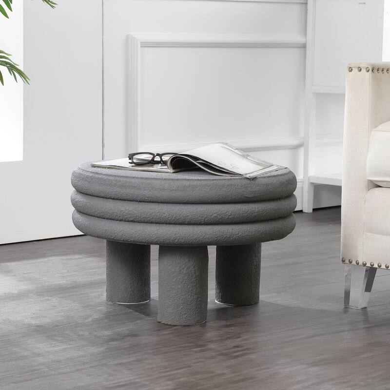 Evans 13.5" Contemporary Minimalist Curvy Low Accent Table , by JONATHAN Y