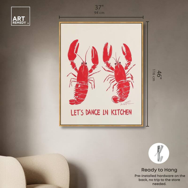 Let's Dance In Kitchen Canvas by Art Remedy