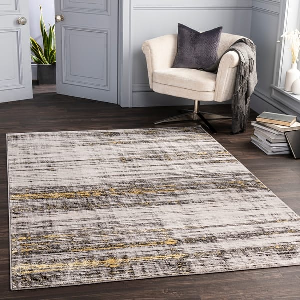 slide 2 of 6, Artistic Weavers Daedra Abstract Striped Area Rug 6'7" x 9' - Camel