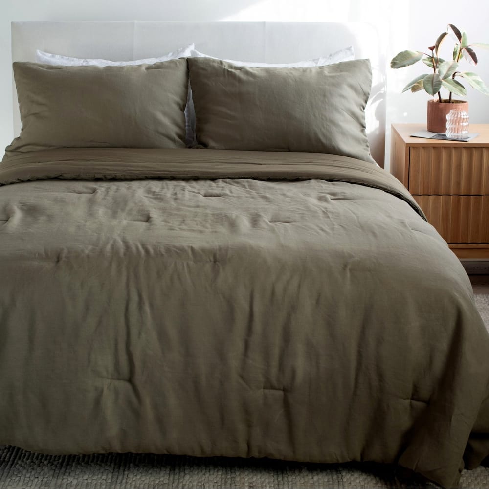 French Linen Comforter & Sham Set by BOKSER HOME