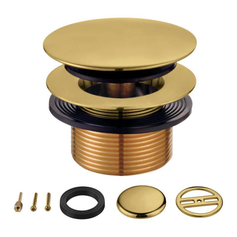 Eugene Toe Touch Tub Drain Conversion Kit - Brushed Brass