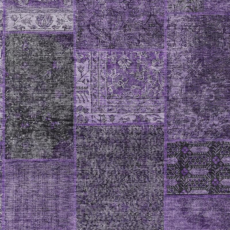 HomeRoots Patchwork Transitional Rectangle Outdoor Rug