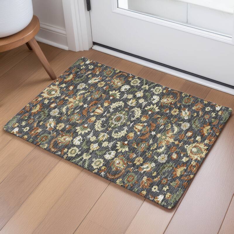 Machine Washable Indoor/ Outdoor Traditional Lanelle Chantille Rug