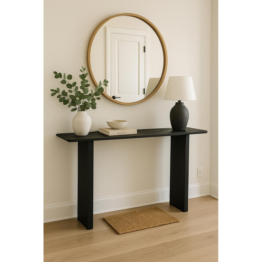 Grackle Solid Wood Console Table - Black - 60" X 14"