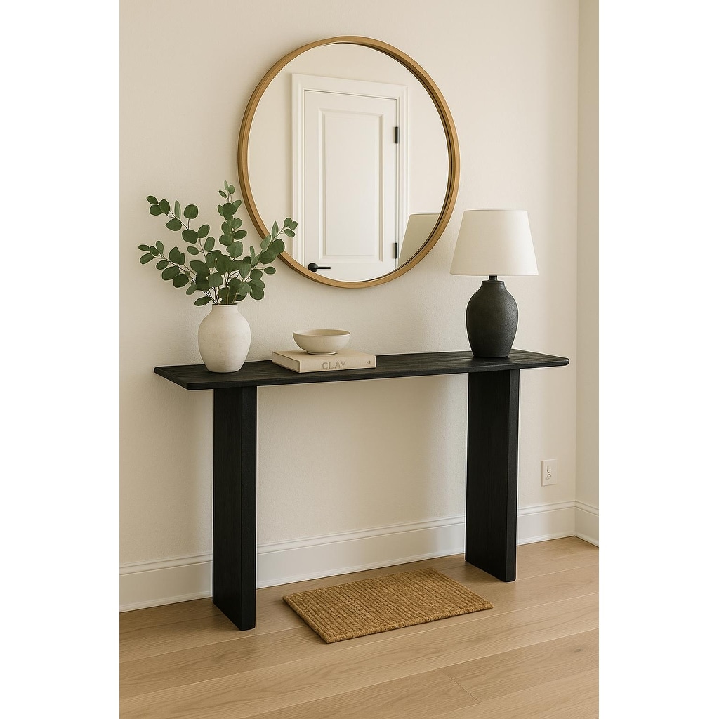 Grackle Solid Wood Console Table - Black - 60" X 14"