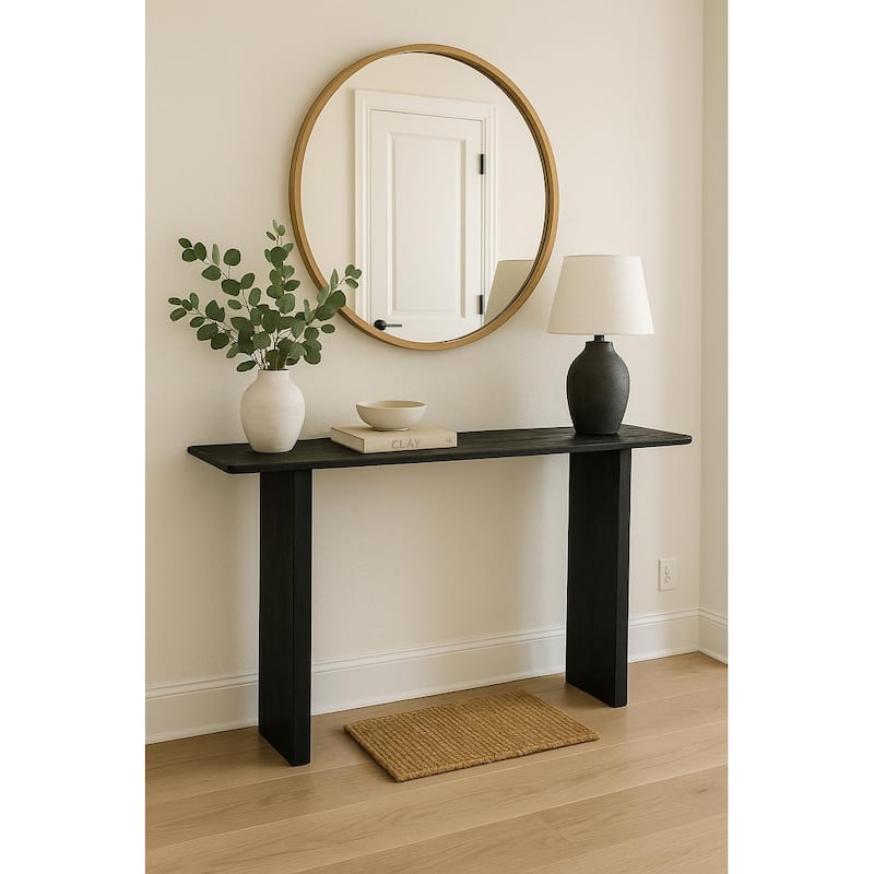 Grackle Solid Wood Console Table - Black - 60" X 14"