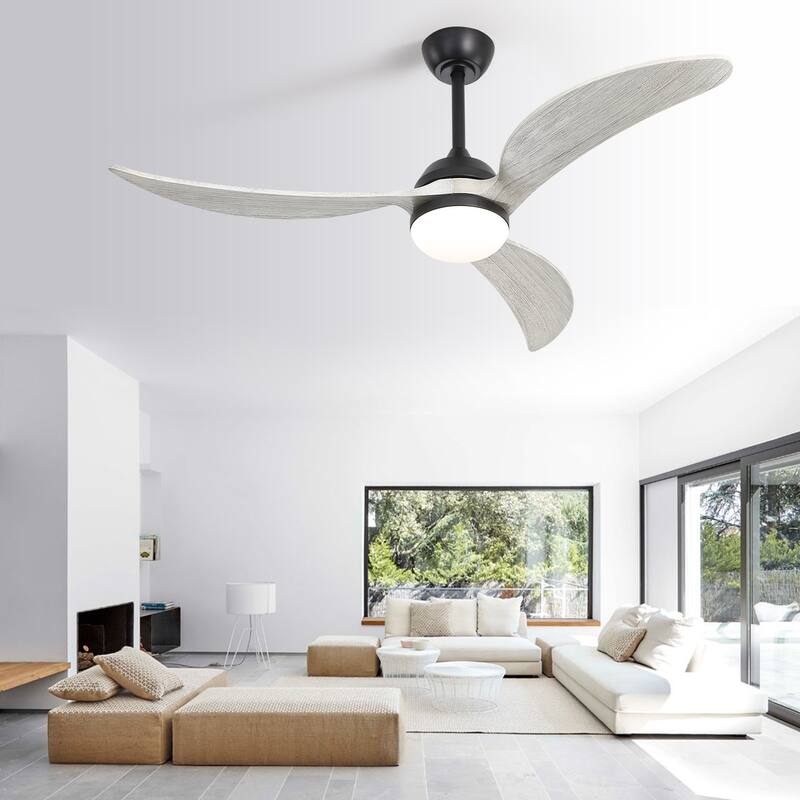 Sofucor 45 Inch Ceiling Fan with Light and Remote,Indoor/Outdoor with 3-Timer,Low Profile Quiet for Bedroom Living Room Patio