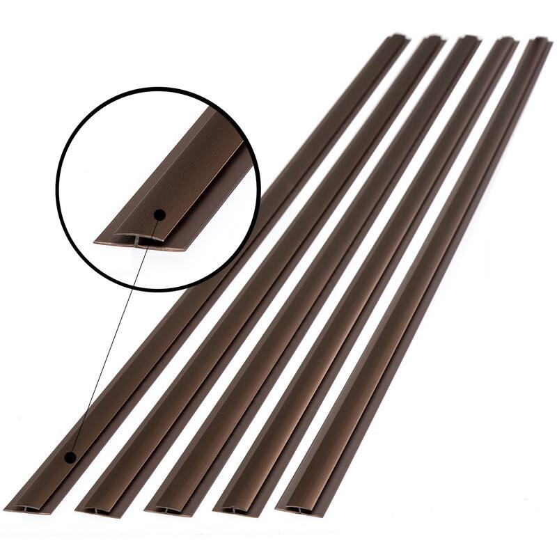 FASÄDE 47 in. Decorative Vinyl Divider Trim Oil Rubbed Bronze (5 Pack) - 5 Pack