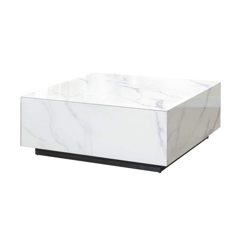 Faux Marble Square Coffee Table