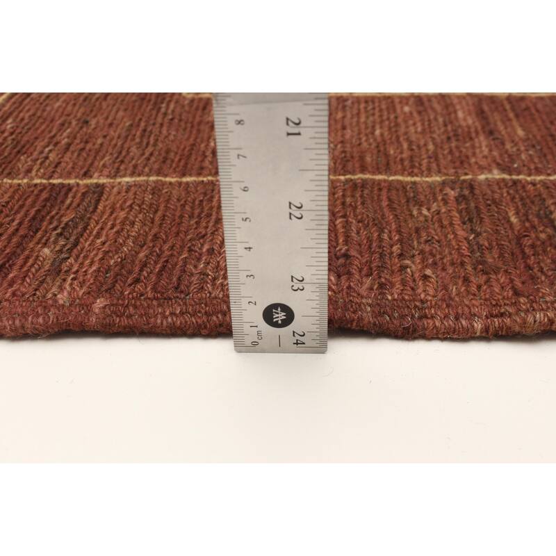 ECARPETGALLERY Flat-Weave Natural Brown Wool Kilim - 2'5 x 9'4