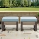 preview thumbnail 16 of 19, Cozywor 2-Piece Wicker Outdoor Patio Ottoman with Steel Frame and Cushions