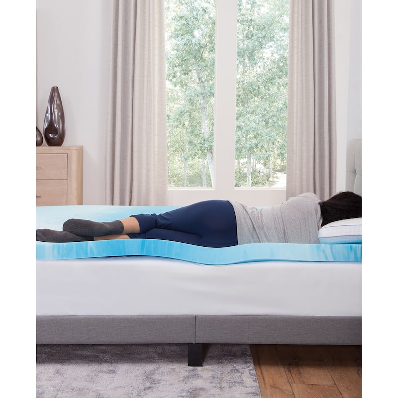 Vibe 3" Gel Swirl Cooling Memory Foam Mattress Topper