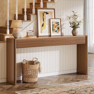 70.9" Wooden Entryway Table Behind Couch with Storage Drawer - Large