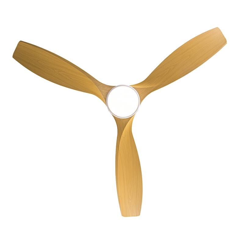 YUHAO 56 inch 6 Speed Quiet DC Motor Indoor Matte White Ceiling Fans with Lights and Remote Control