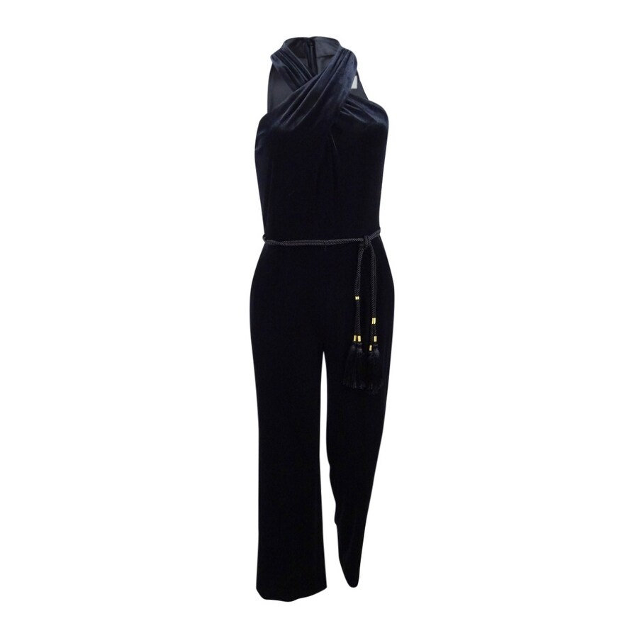 petite velvet jumpsuit