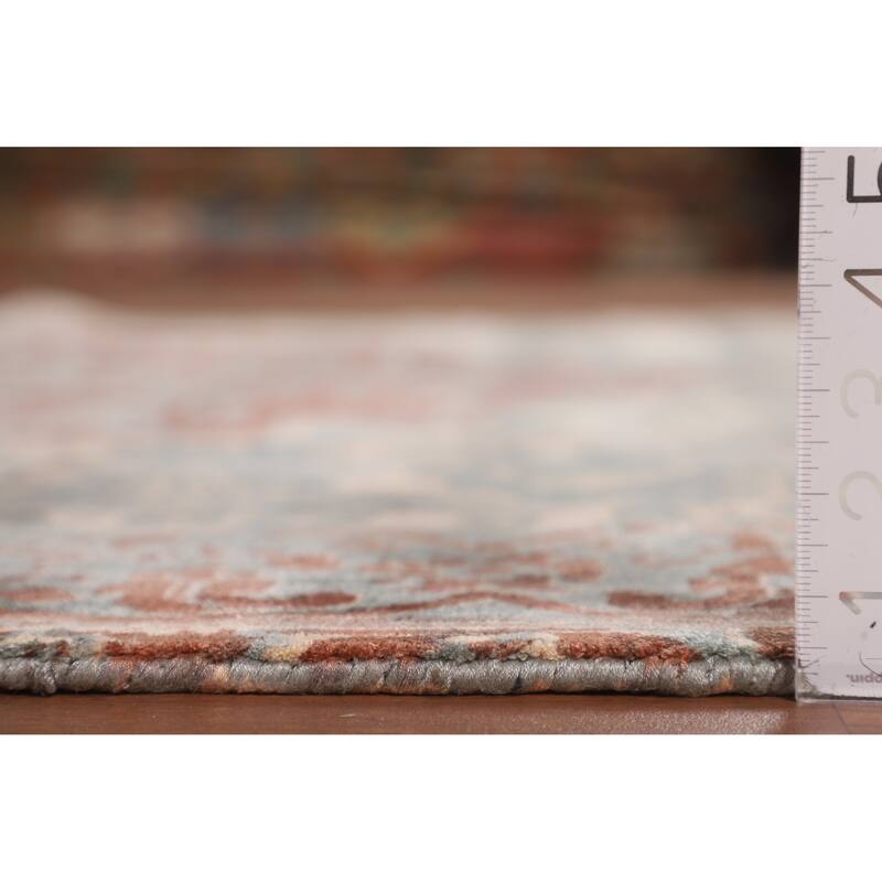Contemporary / Abstract Area Rug Hand-Knotted Bedroom Wool Carpet - 6'6" X 9'9"