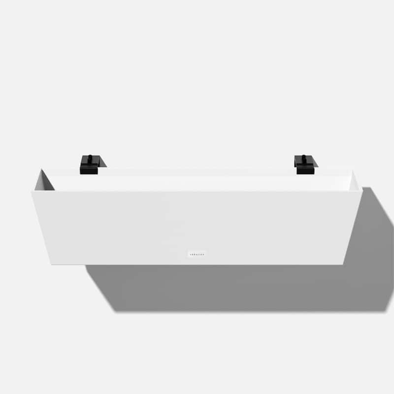 Pure Series Railing Window Box Planter - 36 inch - White