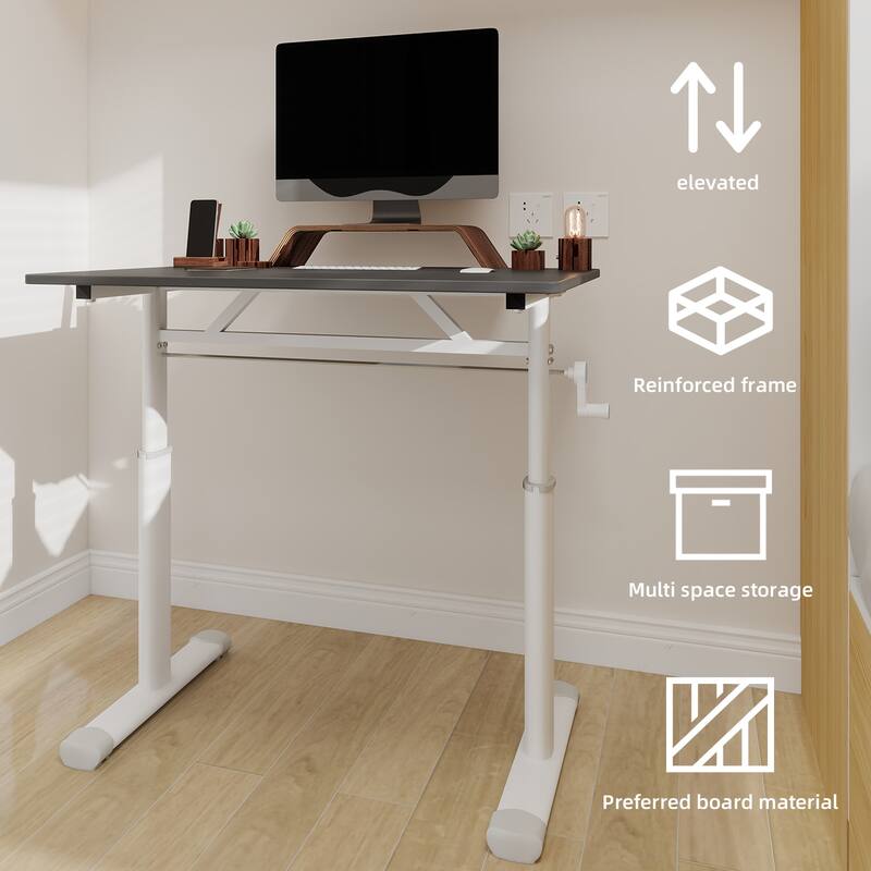 Adjustable Study Desk for Kids & Adults - Height-Adjustable, Multi-Purpose Home/Office Desk, Compact Design