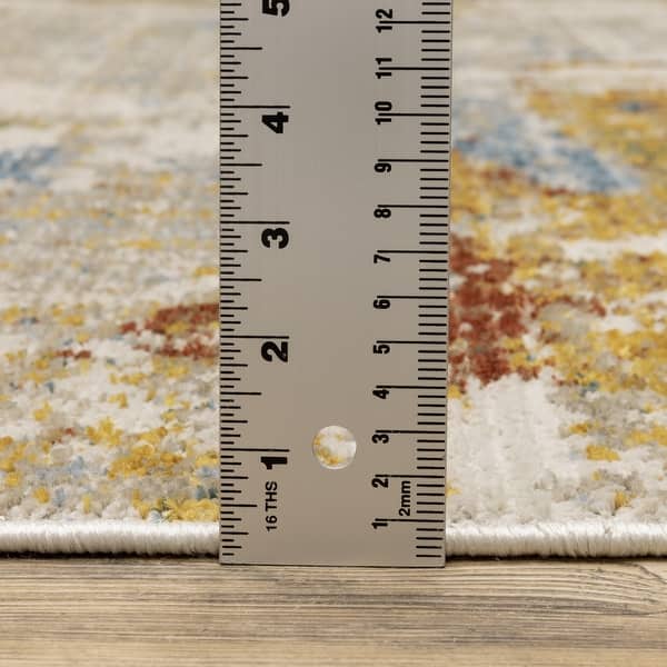 Style Haven Boulevard Power-Loom Recycled P.E.T. Abstract Beige/ Multi Rug-