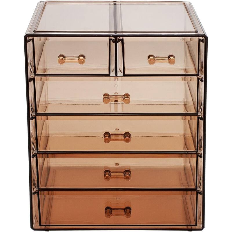 Sorbus New Cosmetics and Jewelry Big Storage Case Display - 4 large, 2 small drawers - 9.50" L x 6.25" W x 11.25" H