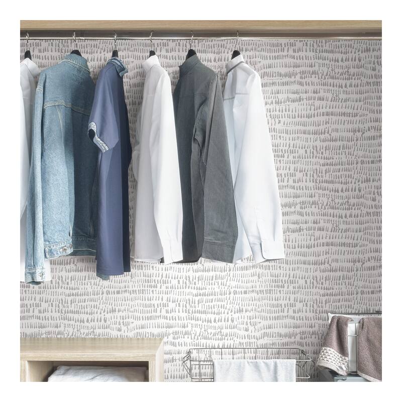 NuWallpaper Kylver Grey Peel & Stick Wallpaper - 216in x 20.5in x 0.025in