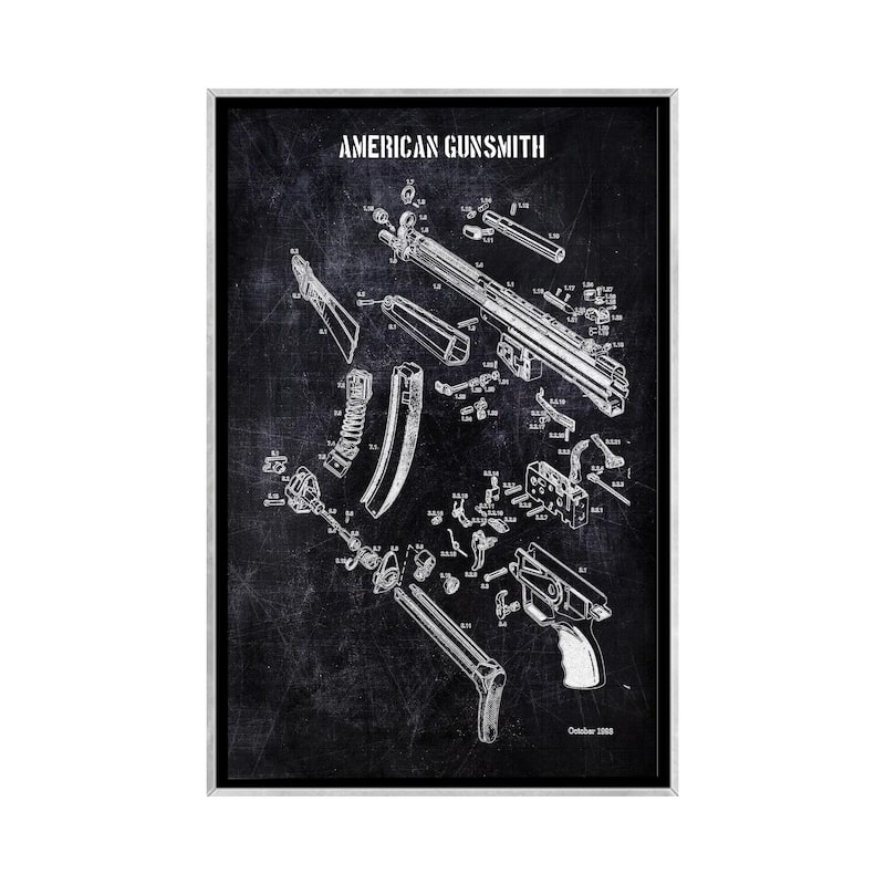 iCanvas "American Gunsmith" by Joseph Fernando Framed