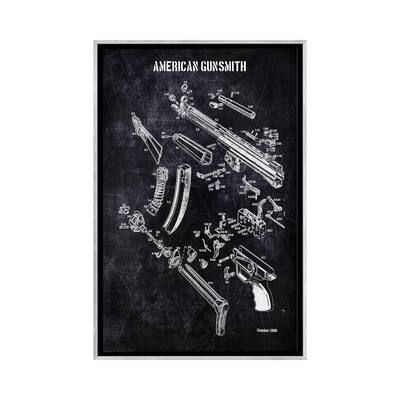 iCanvas "American Gunsmith" by Joseph Fernando Framed