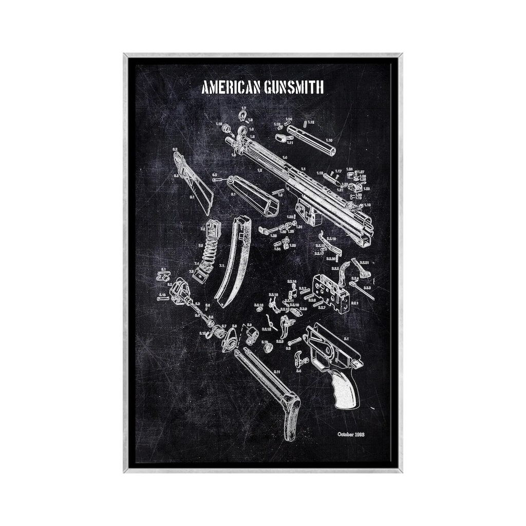 iCanvas "American Gunsmith" by Joseph Fernando Framed