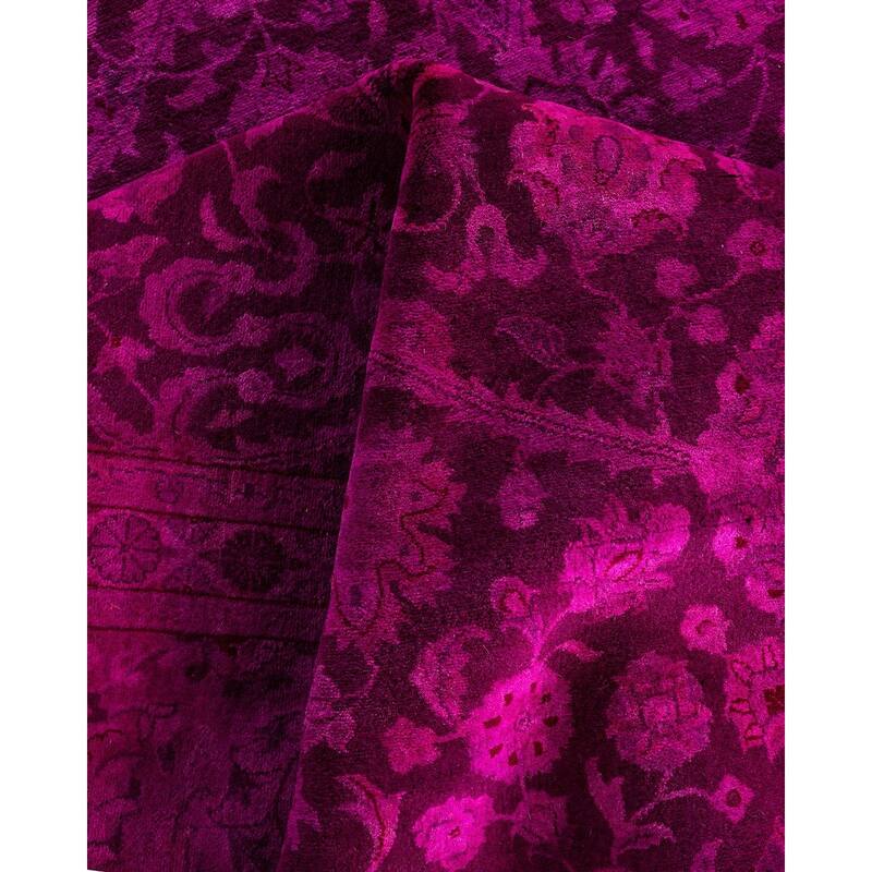 Fine Vibrance One-of-a-Kind Hand-Knotted Area Rug - Pink, 8' 1" x 10' 5" - 8' 1" x 10' 5"