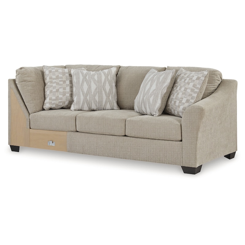 Signature Design by Ashley Brogan Bay Beige 3-Piece Sectional with Cuddler