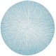 preview thumbnail 59 of 89, SAFAVIEH Evoke Juli Abstract Boho Burst Rug 5'3" Round - Aqua/Ivory - Round